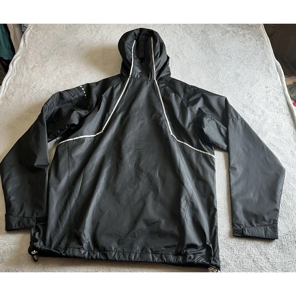 Nike Storm-FIT  Hooded Windbreaker/Rain Jacket Men’s S Black Full-Zip Reflective